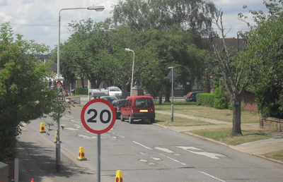 Potholes in Trent Road, Chelmsford