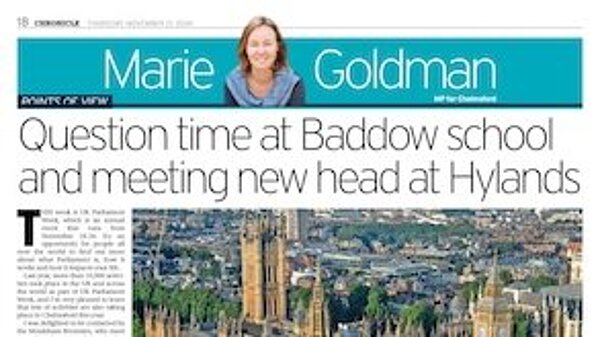 Question time at Baddow school and meeting new head at Hylands