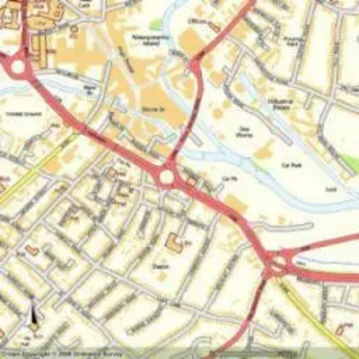 Map showing the location of High Bridge Road