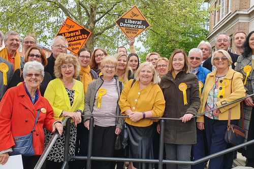 A group photo of members of the Chelmsford, Maldon and Braintree Liberal Democrats