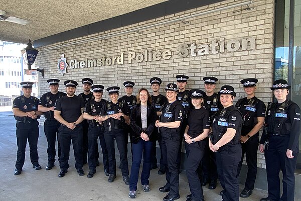 Marie with police
