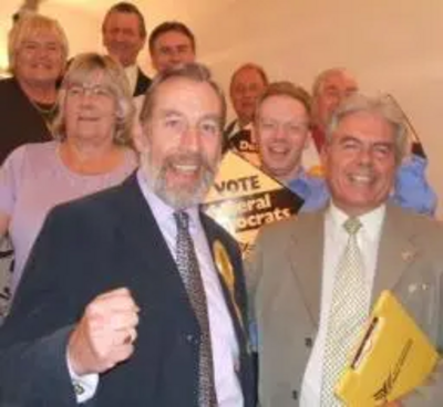 Group of Lib Dems celebrate victory