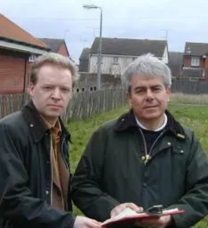 Stephen and Mike at housing development